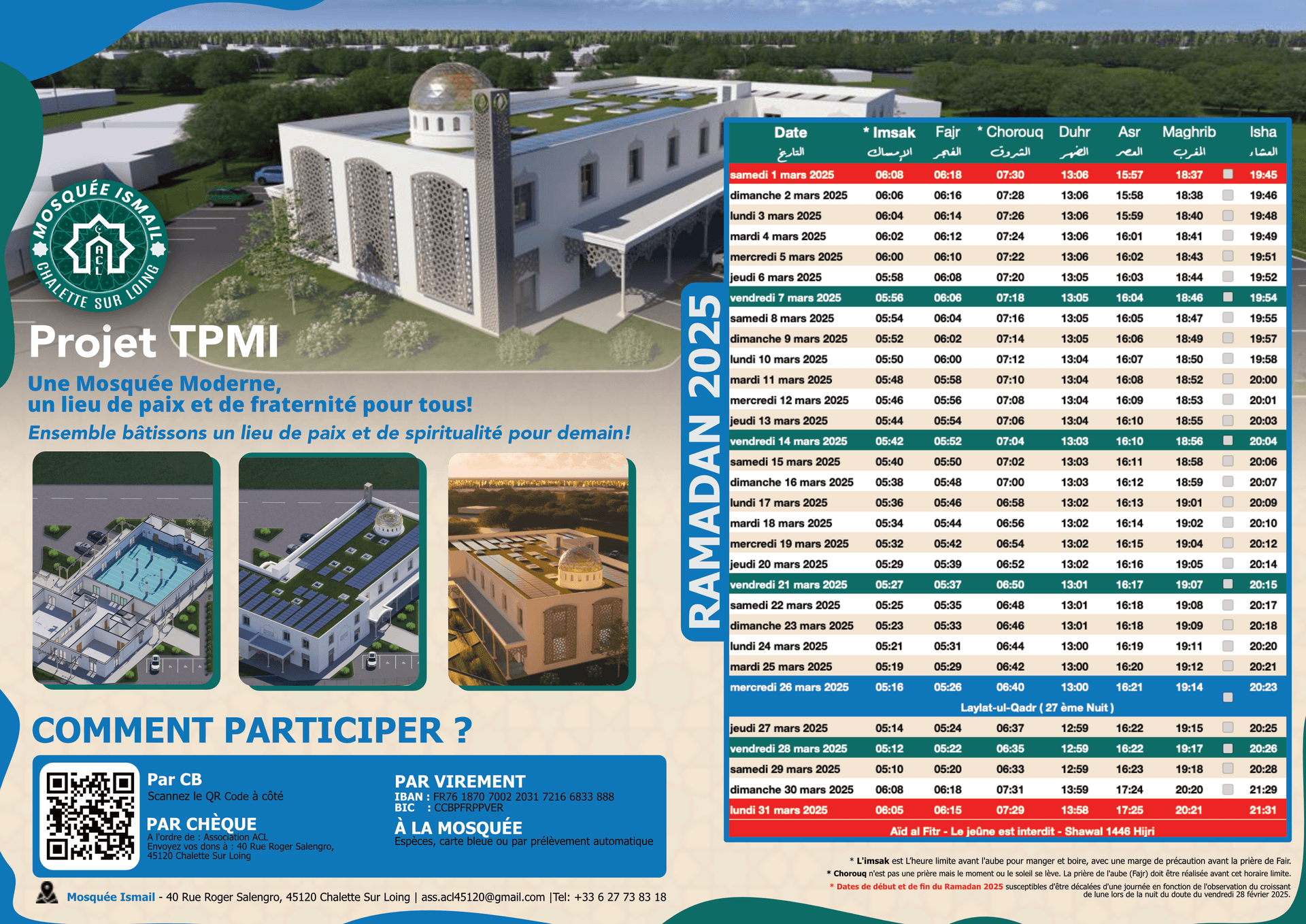 Calendriers — Mosquée Ismaïl