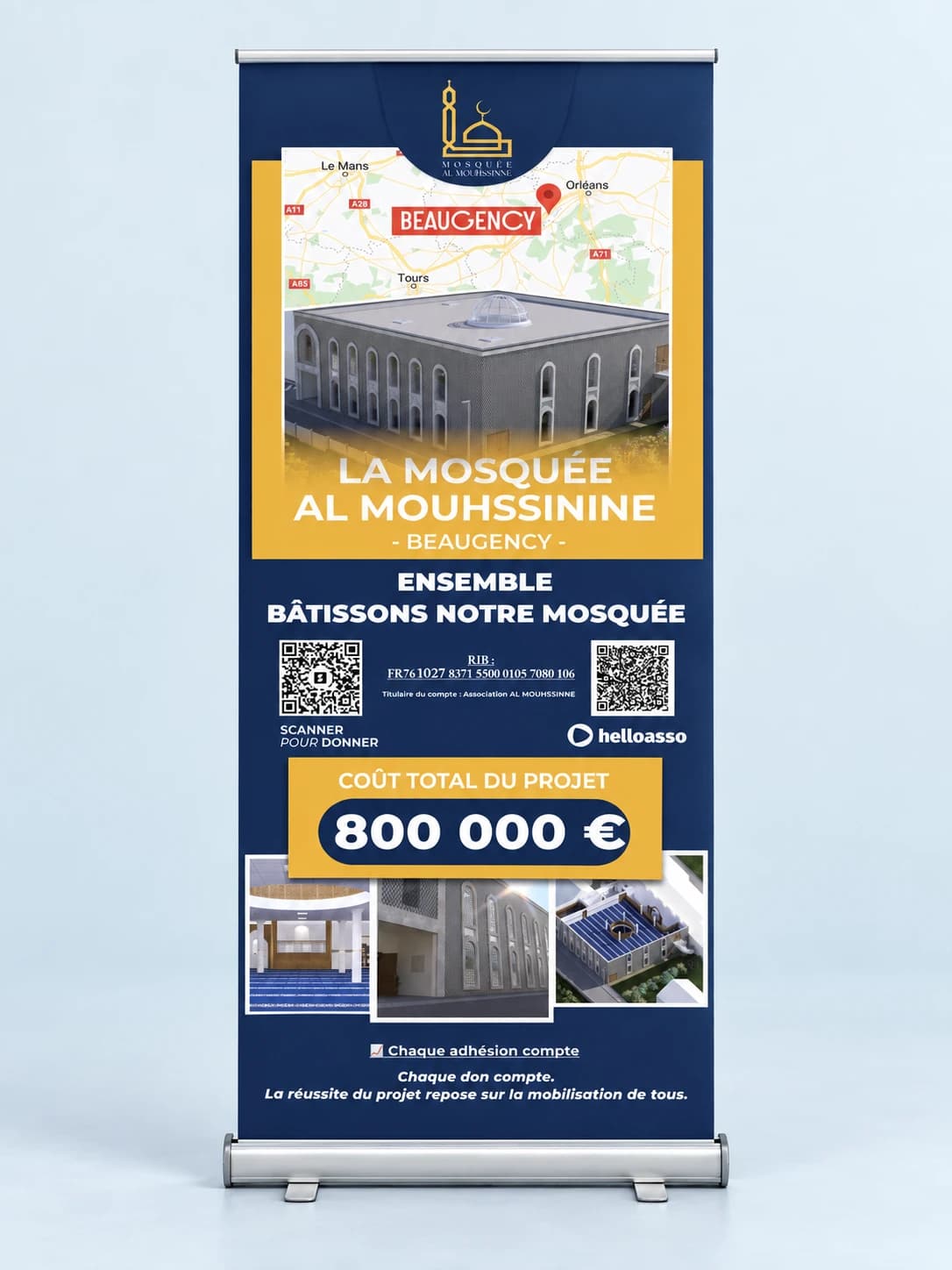 Roll-up pour Mosquée Al Mouhssinine